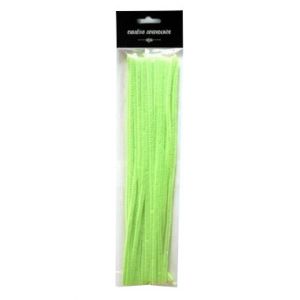 Druciki kreatywne Galeria Hobby 30cm Chenille Zielone Neon, 25szt